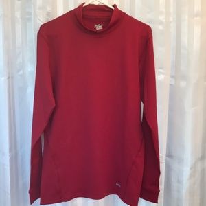 Eastbay Large long sleeve shirt, maroon, stretch